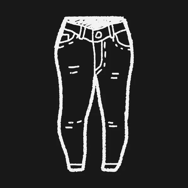 Jeans-Doodle — Stockvektor