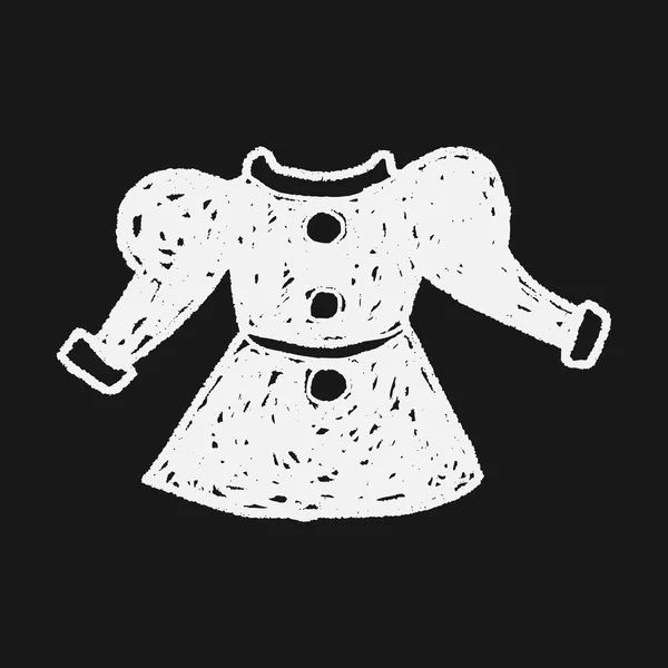 Doodle vestido —  Vetores de Stock