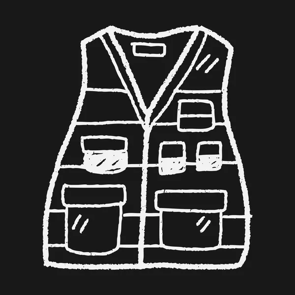 Gilet doodle — Image vectorielle