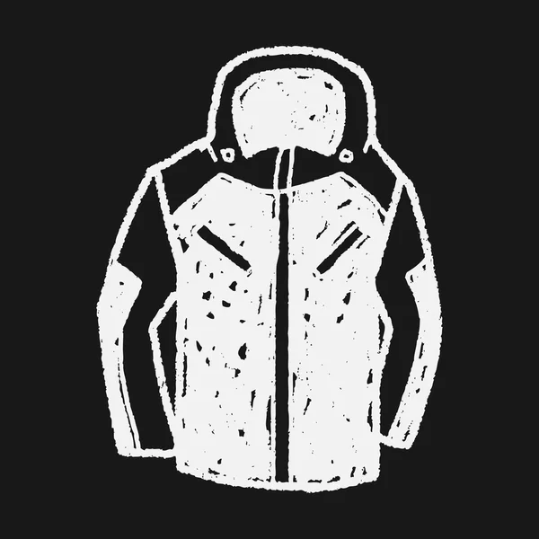 Abrigo deportivo doodle — Vector de stock