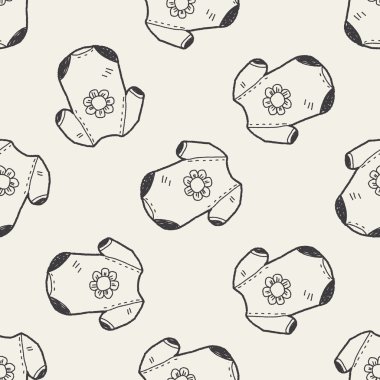 bebek kıyafetleri Dikişsiz desen arka plan doodle