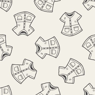 palto doodle Dikişsiz desen arka plan
