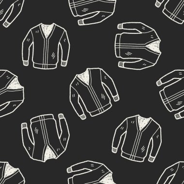 Kazak doodle Dikişsiz desen arka plan