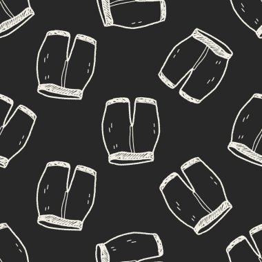 kısa pantolon doodle Dikişsiz desen arka plan