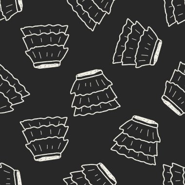 etek doodle Dikişsiz desen arka plan