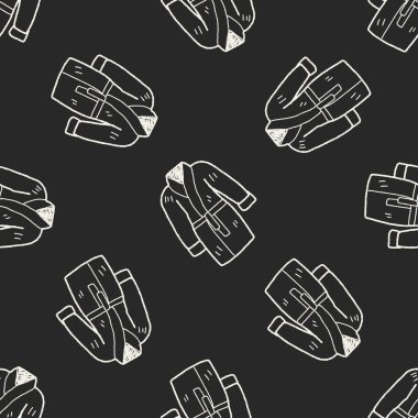 bornoz doodle Dikişsiz desen arka plan