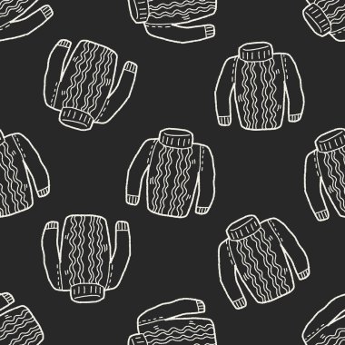 Kazak doodle Dikişsiz desen arka plan