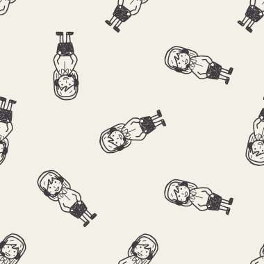 hizmet doodle Dikişsiz desen arka plan