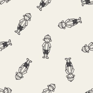 Çocuk doodle Dikişsiz desen arka plan