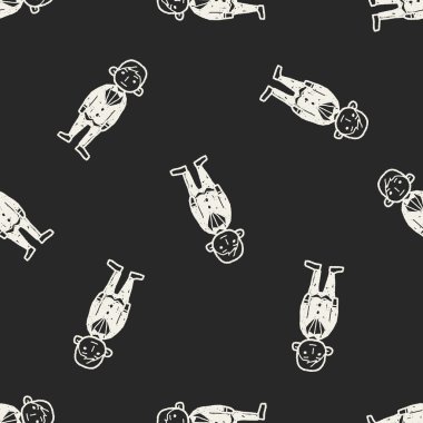 damat doodle Dikişsiz desen arka plan