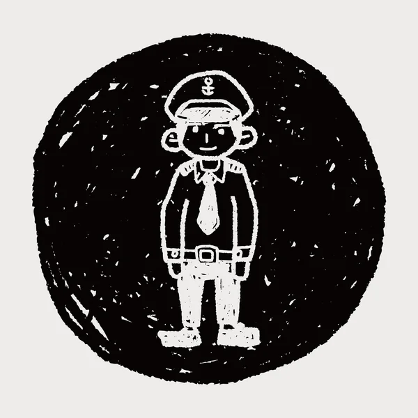 Politie doodle — Stockvector