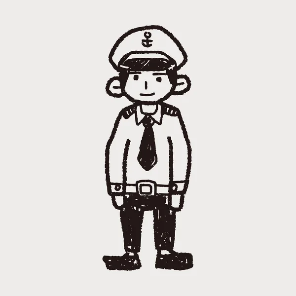 Polis doodle — Stock vektor