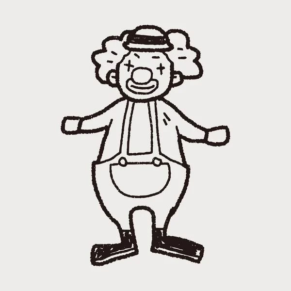 Clown doodle — Image vectorielle