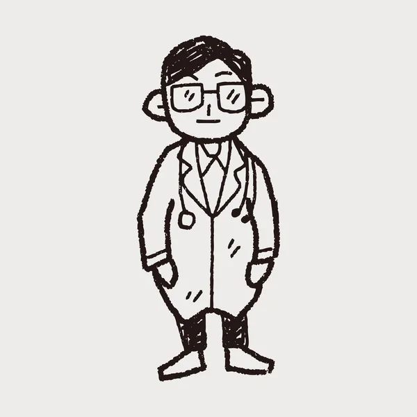 Doktor doodle — Stok Vektör