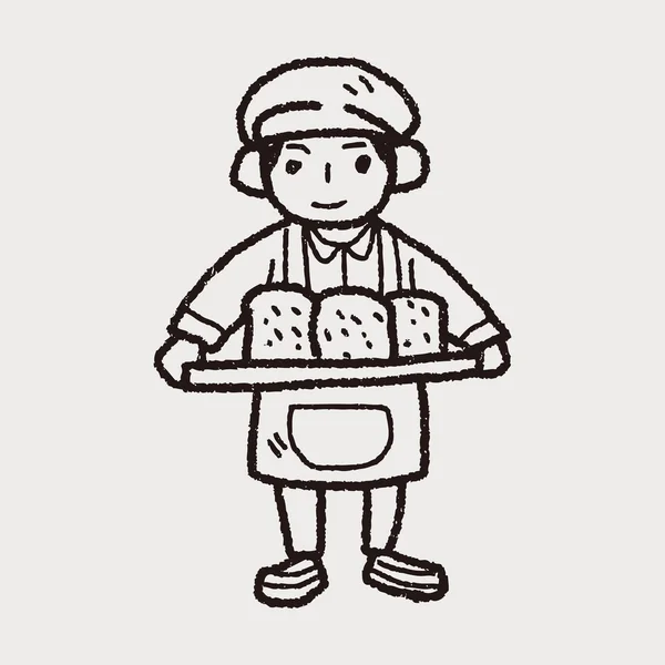 Baker doodle — Stok Vektör