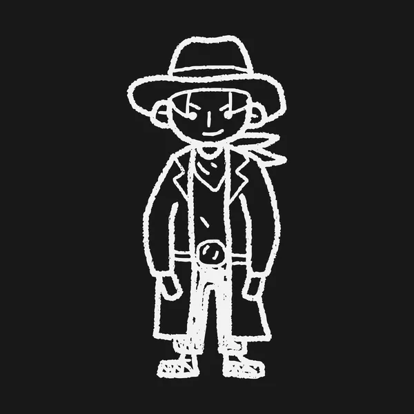 Cowboy doodle — Image vectorielle