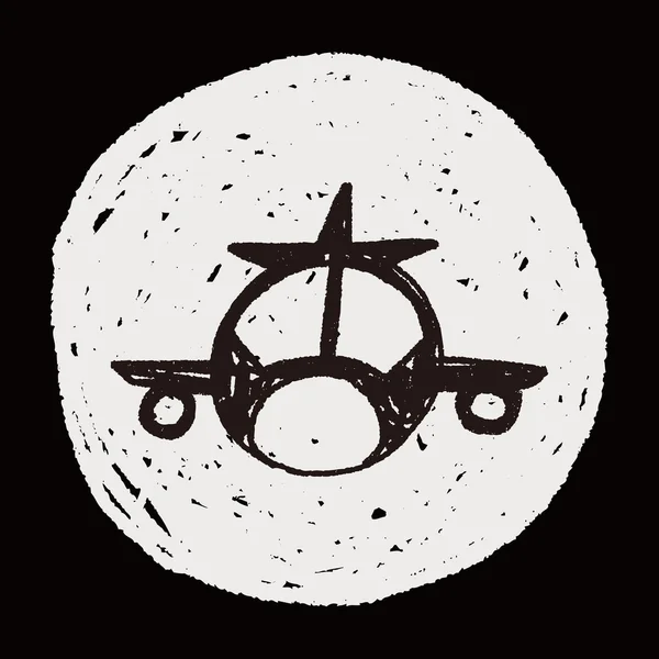 Flugzeug-Doodle — Stockvektor