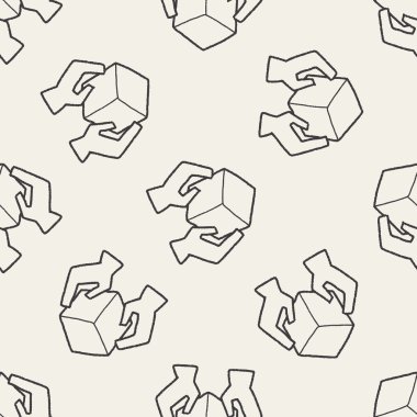 Teslimat doodle Dikişsiz desen arka plan