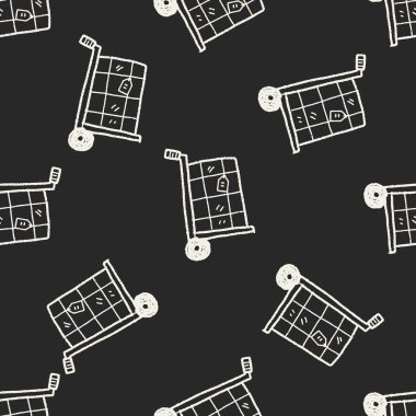 Teslimat doodle Dikişsiz desen arka plan