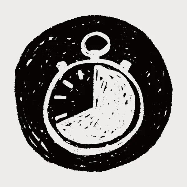 Chronomètre doodle — Image vectorielle