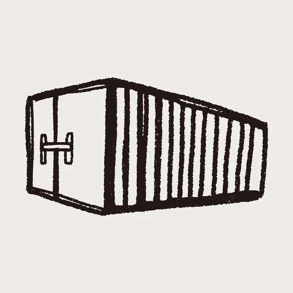 Doodle kontainer - Stok Vektor