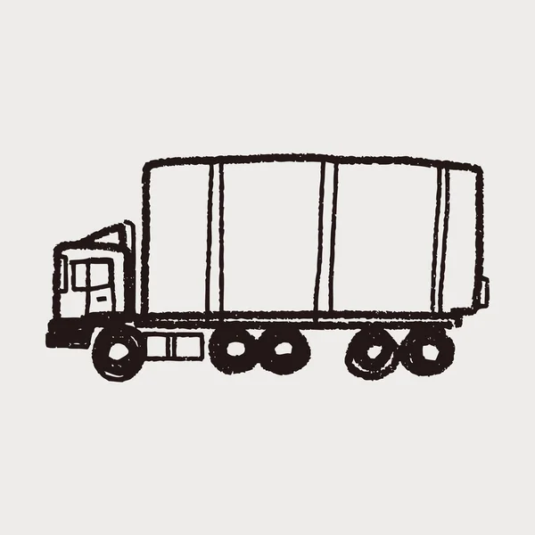 Vrachtwagen doodle — Stockvector