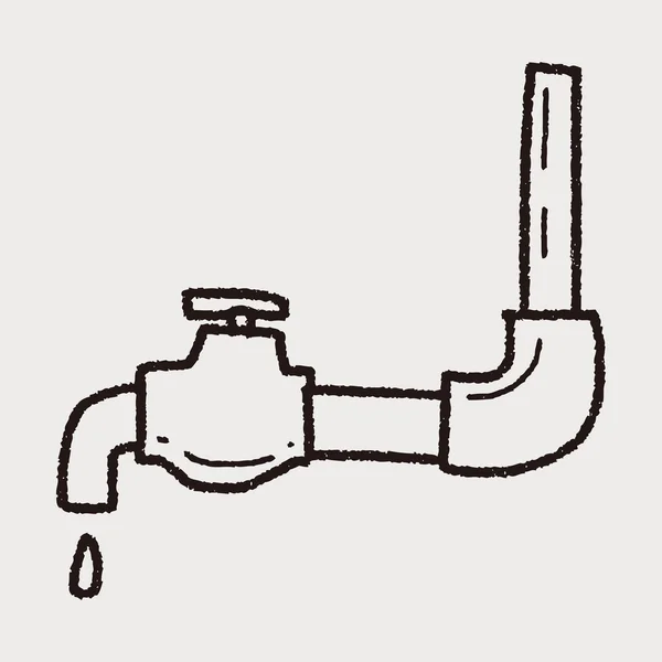 Faucet doodle — Vetor de Stock