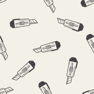 bıçak doodle Dikişsiz desen arka plan