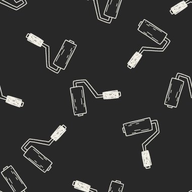 boya fırçası doodle Dikişsiz desen arka plan