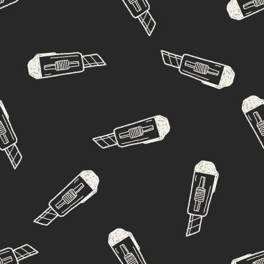bıçak doodle Dikişsiz desen arka plan