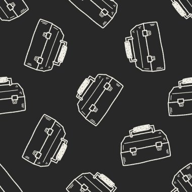 Araç kutusu doodle Dikişsiz desen arka plan