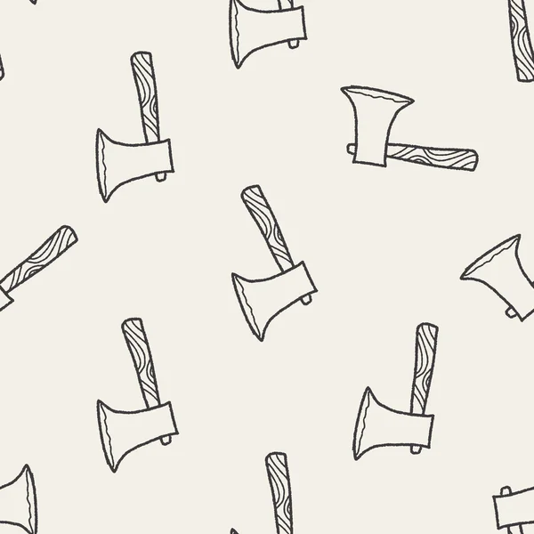 Ax dodle seamless pattern background — стоковый вектор