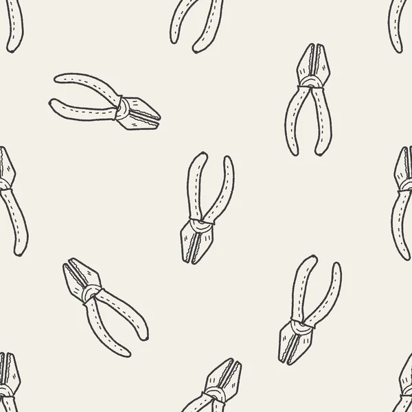 Krimpelö fogó doodle varrat nélküli mintát háttér — Stock Vector
