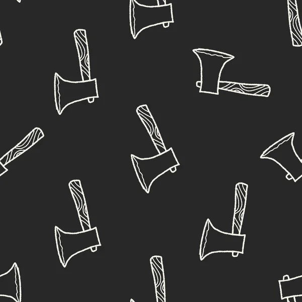 Ax dodle seamless pattern background — стоковый вектор