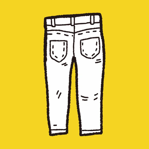 Jeans-Doodle — Stockvektor