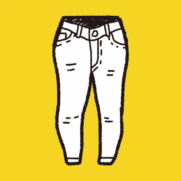 Jeans doodle — Stock vektor