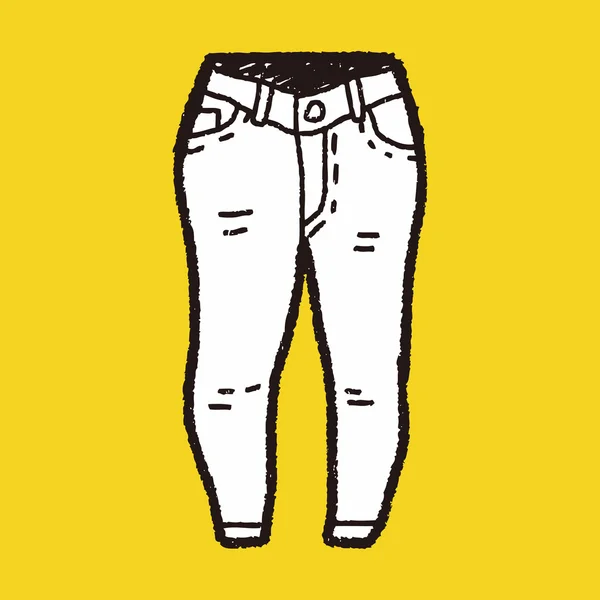 Doodle jeans — Vetor de Stock