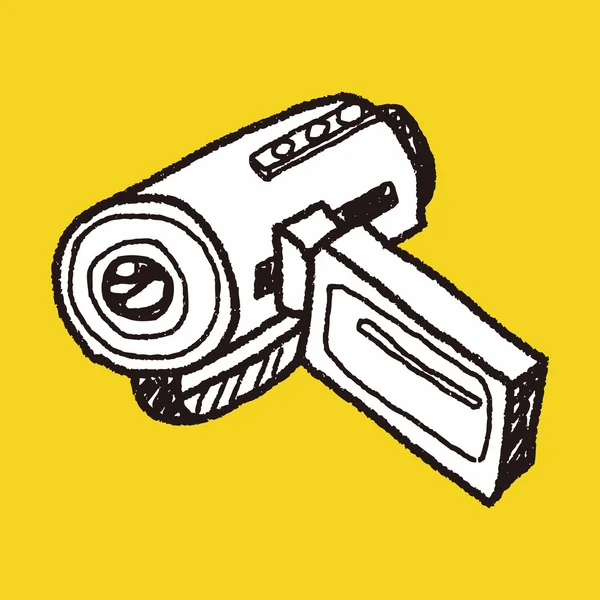 Kamera doodle — Stok Vektör