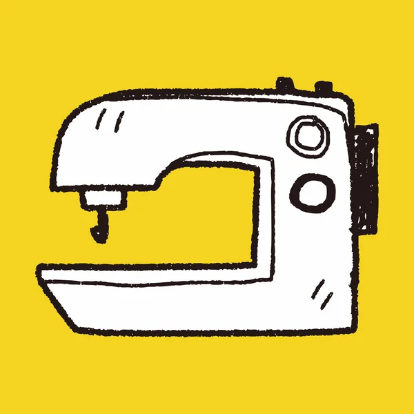 Máquina de costura doodle — Vetor de Stock
