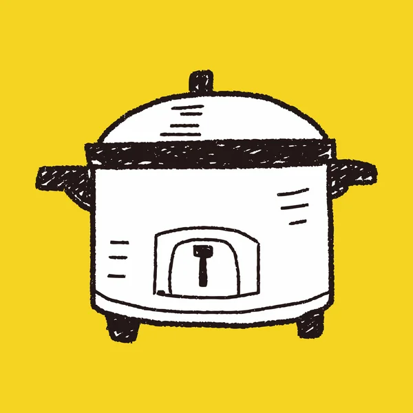 Premium Vector  Blue and yellow cute rice cooker illustration