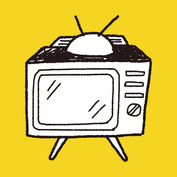 Doodle tv — Vettoriale Stock