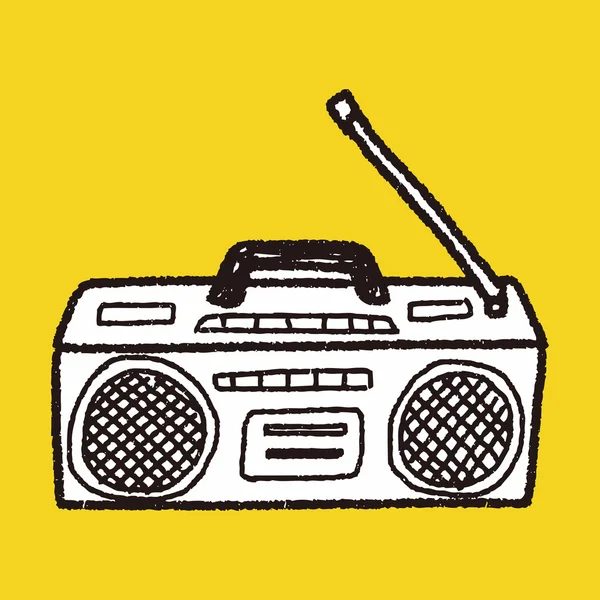 Radio doodle — Stockvector