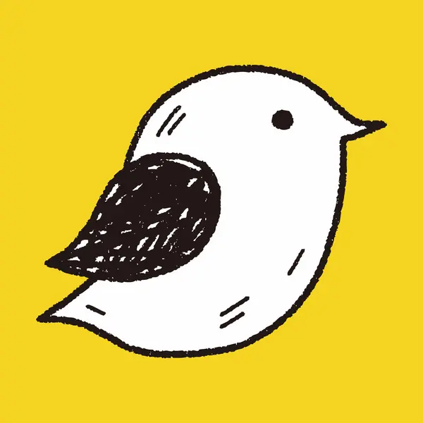 Bird doodle — Stock Vector