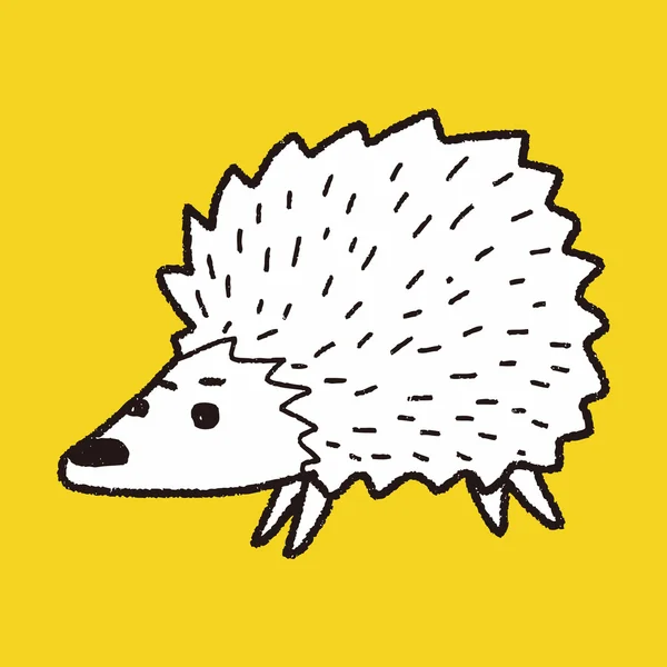 Hedgehog doodle — Stock Vector