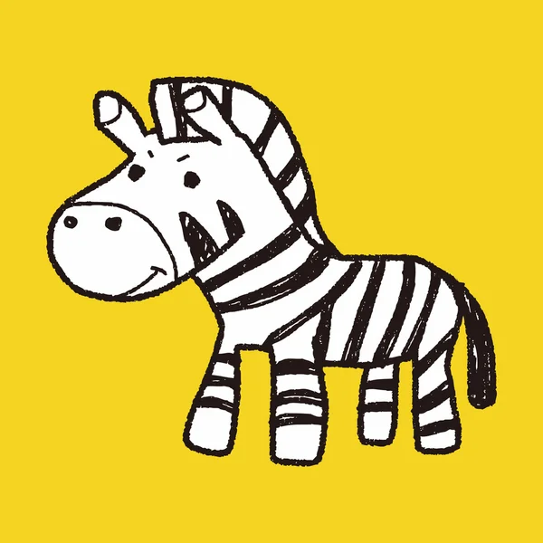 Zebra doodle — Stock Vector