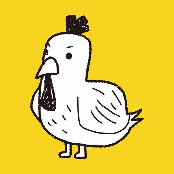 Chicken doodle — Stock Vector