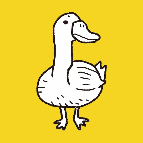 Garabato de pato — Vector de stock