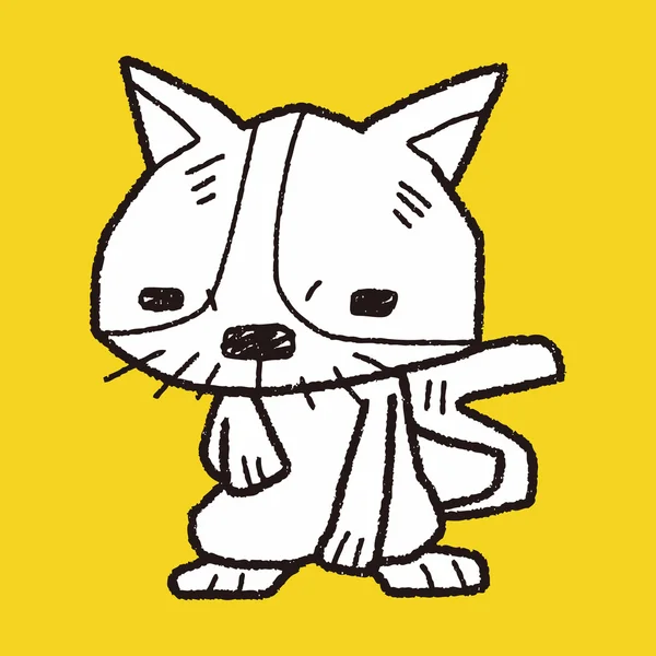 Doodle de gato — Vetor de Stock