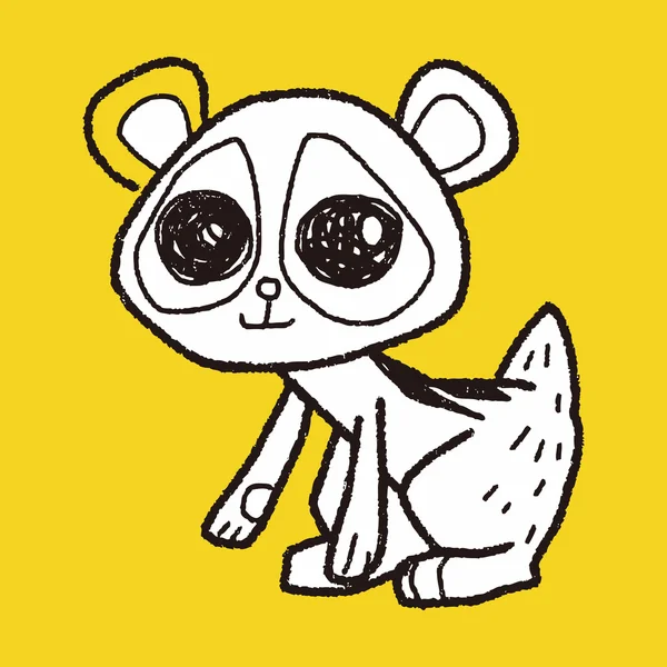 Tarsier doodle — Image vectorielle