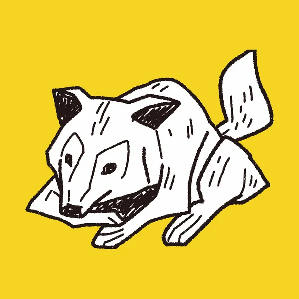 Loup gribouille — Image vectorielle